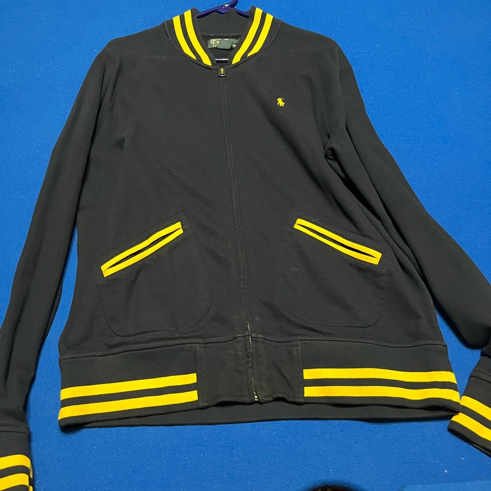 Ralph Lauren Navy Jacket with Yellow Accents